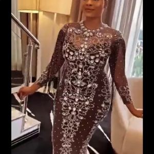 Black Crystal Beaded gown